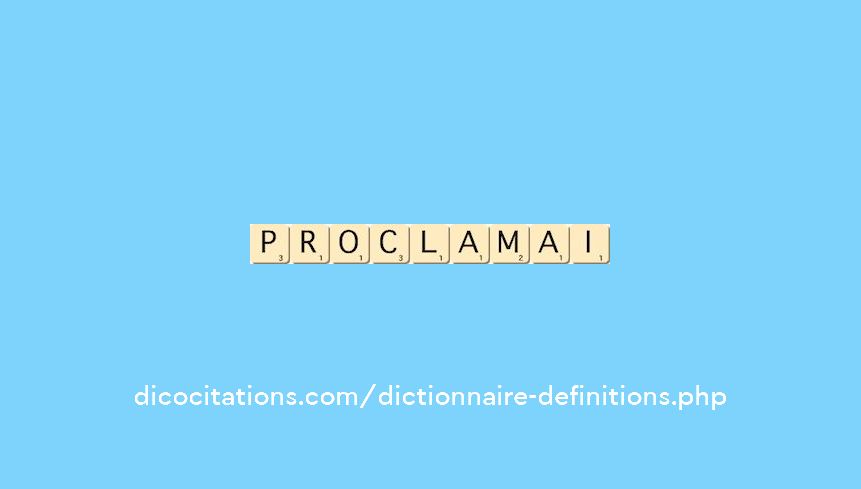 proclamai proclamai