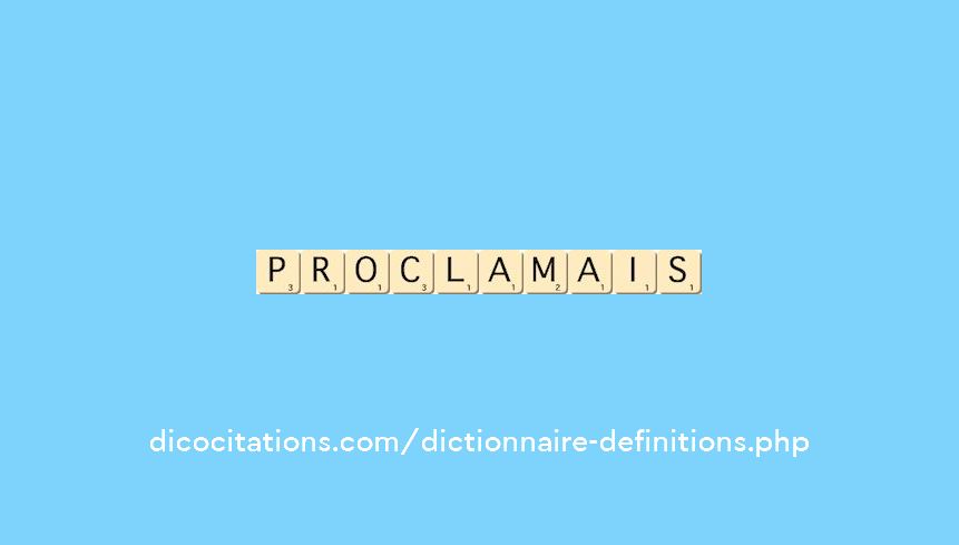 proclamais proclamais