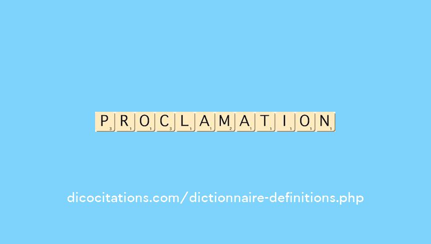 proclamation