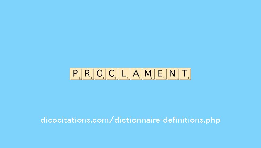 proclament proclament