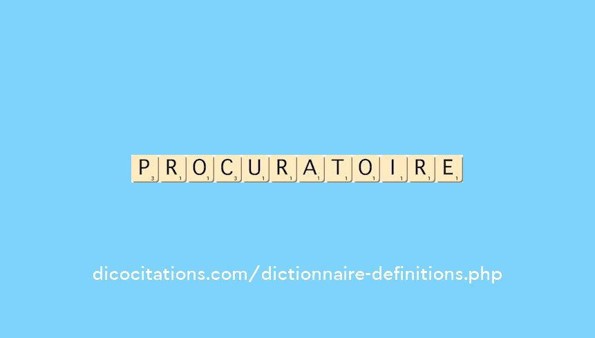 procuratoire