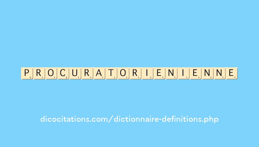 procuratorien--ienne