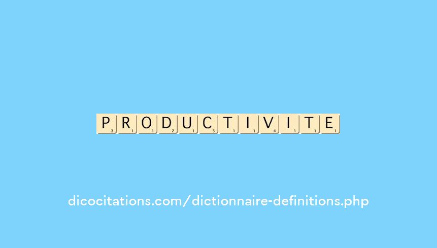 productivite