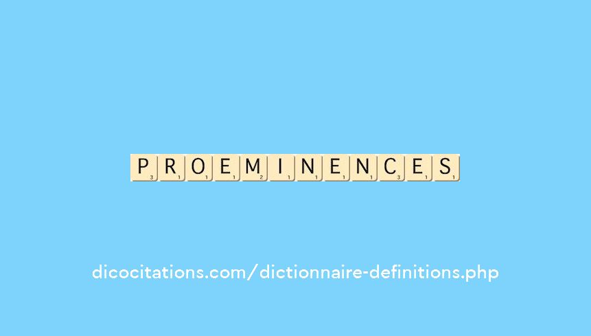proeminences proeminences