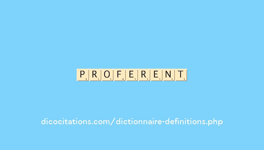 proferent proferent