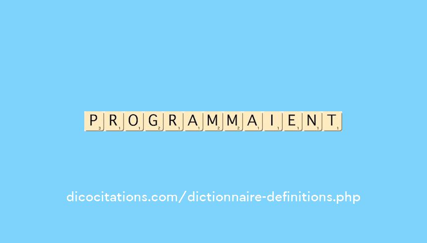 programmaient programmaient