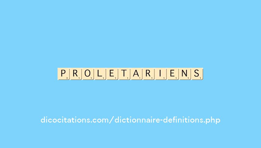 proletariens proletariens
