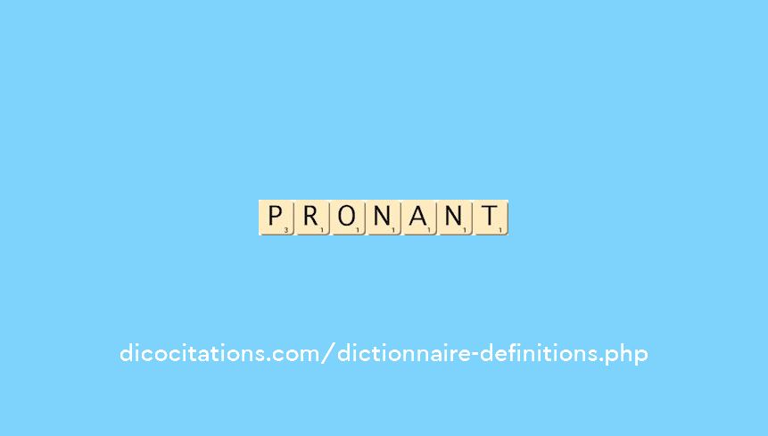 pronant pronant