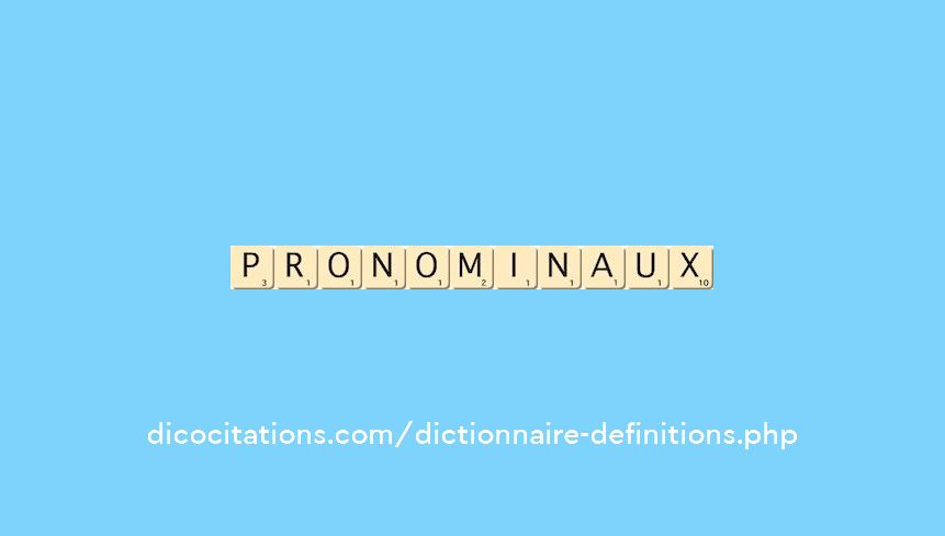 pronominaux