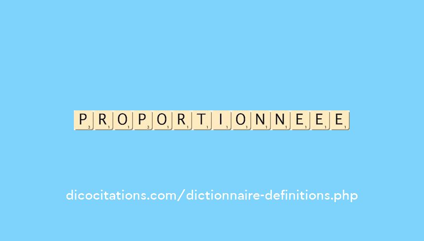 proportionne--ee