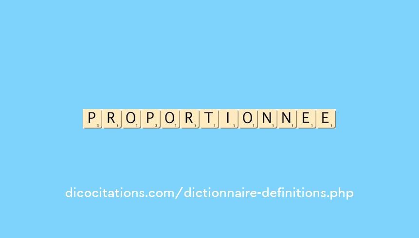 proportionnee