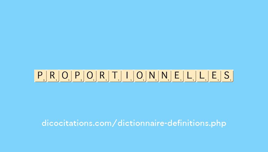 proportionnelles proportionnelles