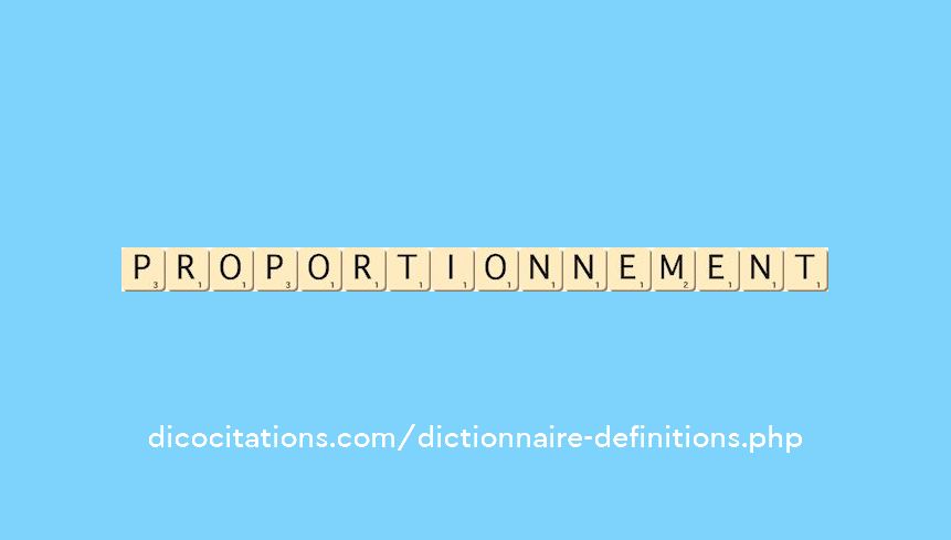 proportionnement