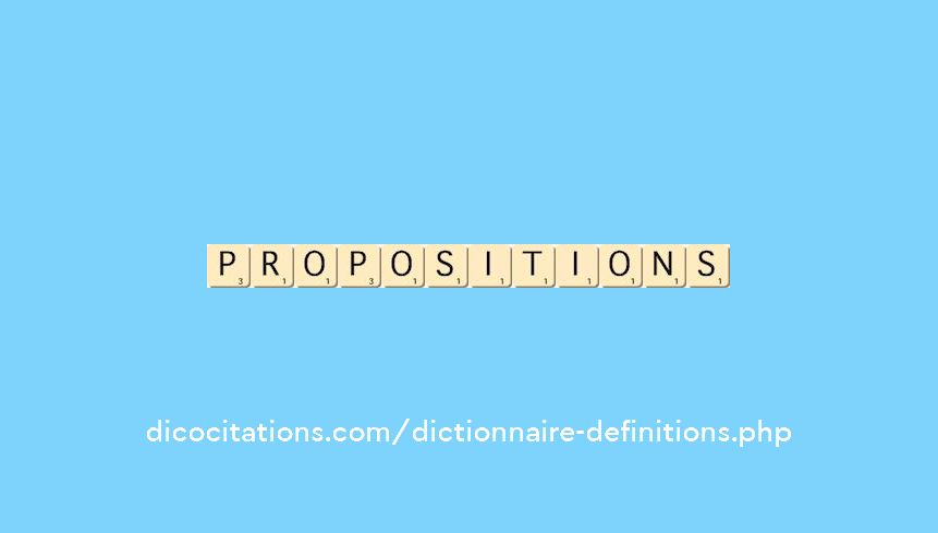 propositions