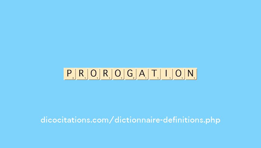 prorogation