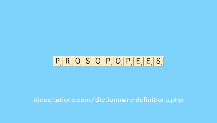prosopopees prosopopees