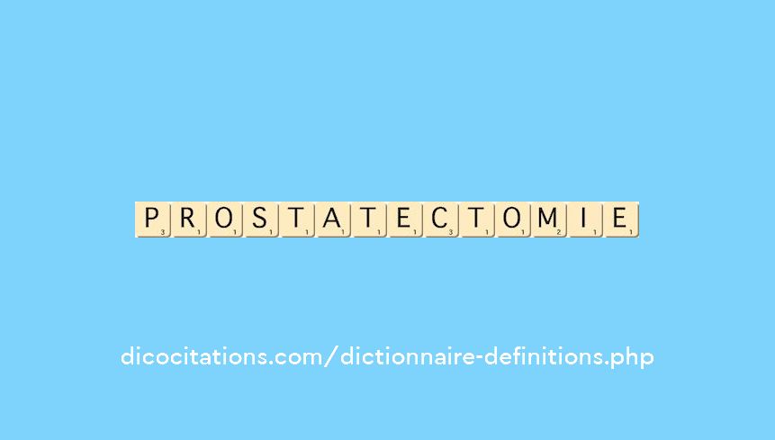prostatectomie prostatectomie