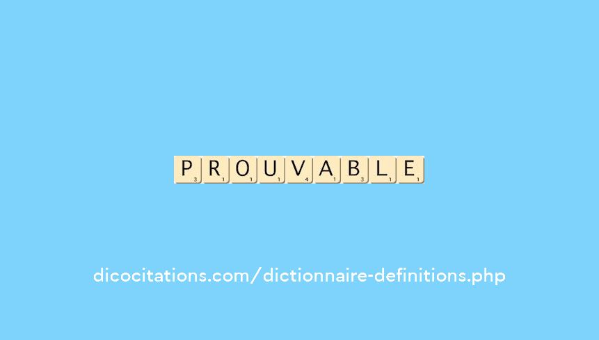 prouvable
