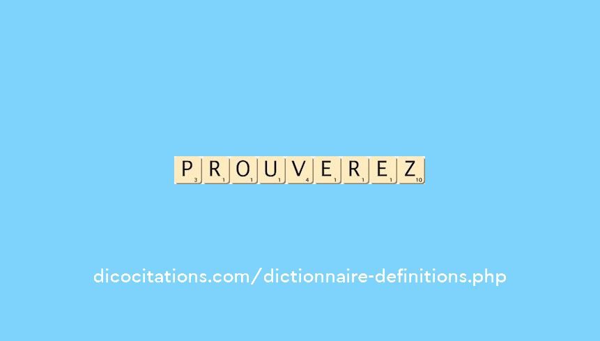 prouverez prouverez