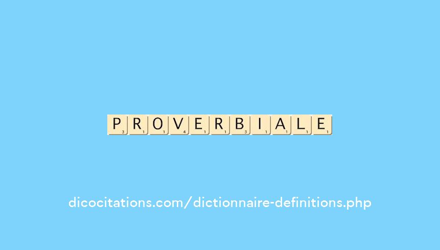 proverbiale proverbiale