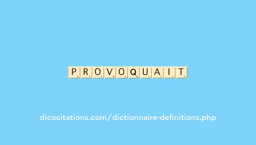 provoquait provoquait