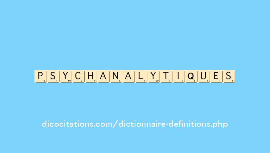 psychanalytiques psychanalytiques