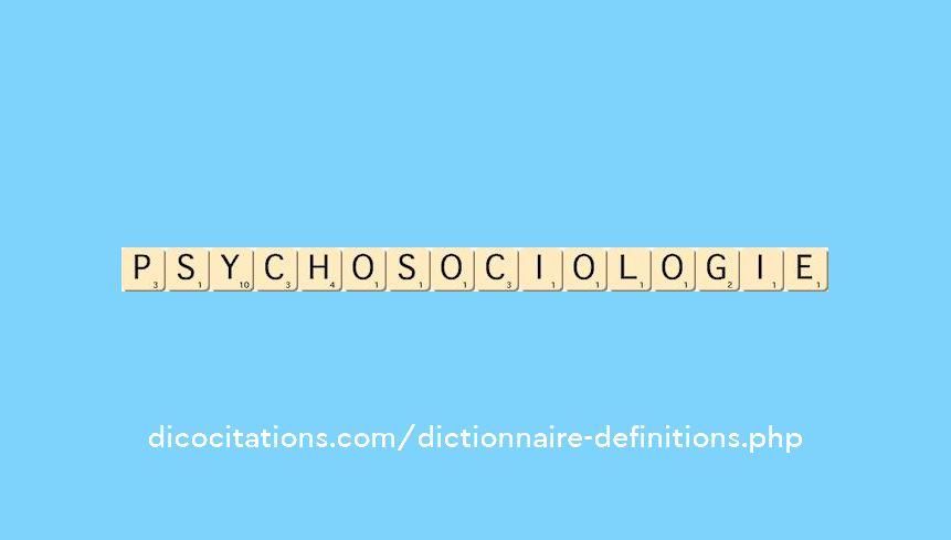 psychosociologie psychosociologie