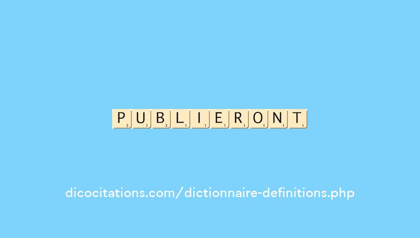 publieront publieront