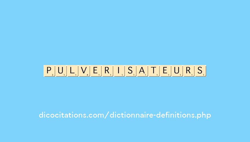 pulverisateurs pulverisateurs