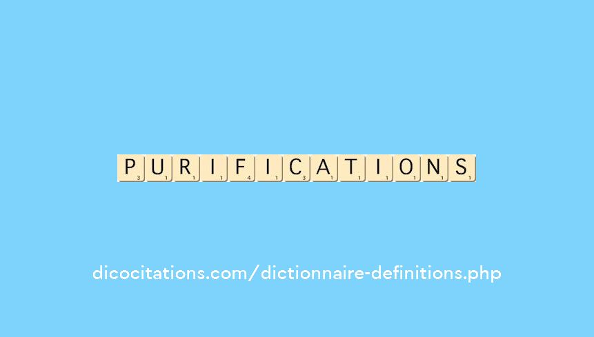 purifications