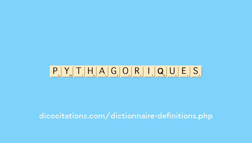 pythagoriques pythagoriques