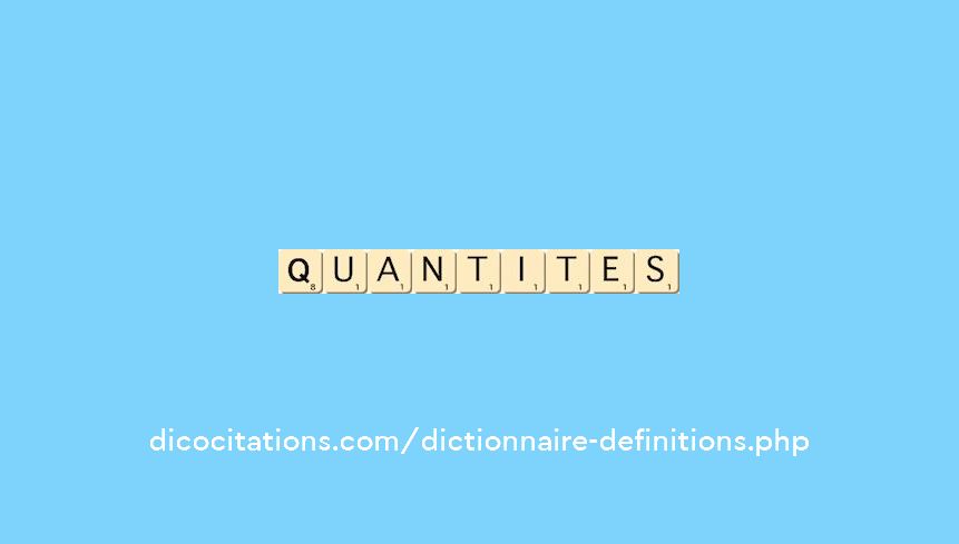 quantites quantites