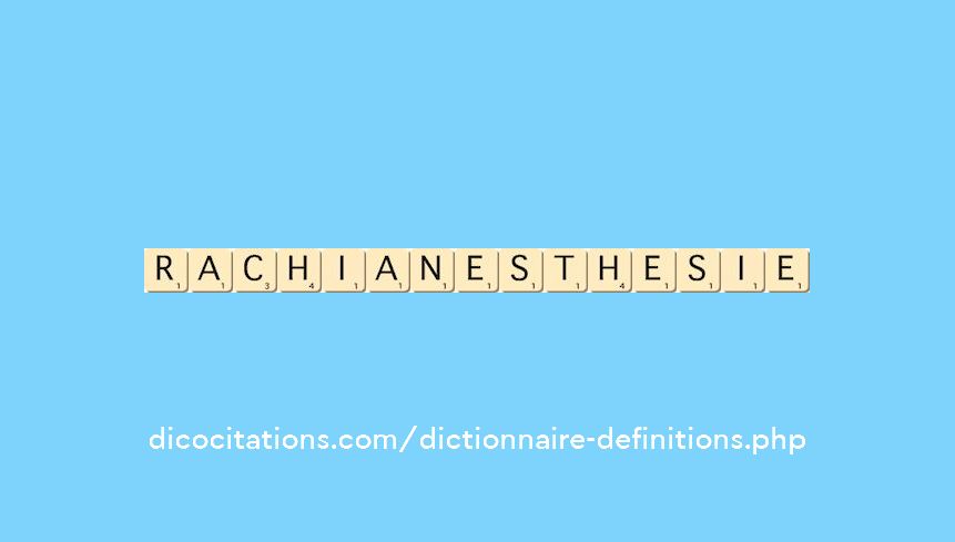 rachianesthesie rachianesthesie