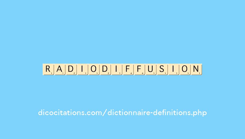 radiodiffusion radiodiffusion