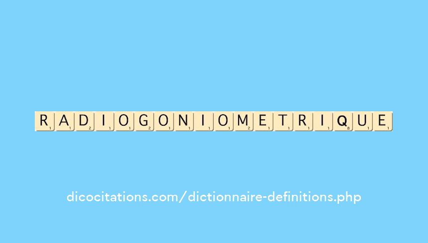 radiogoniometrique radiogoniometrique