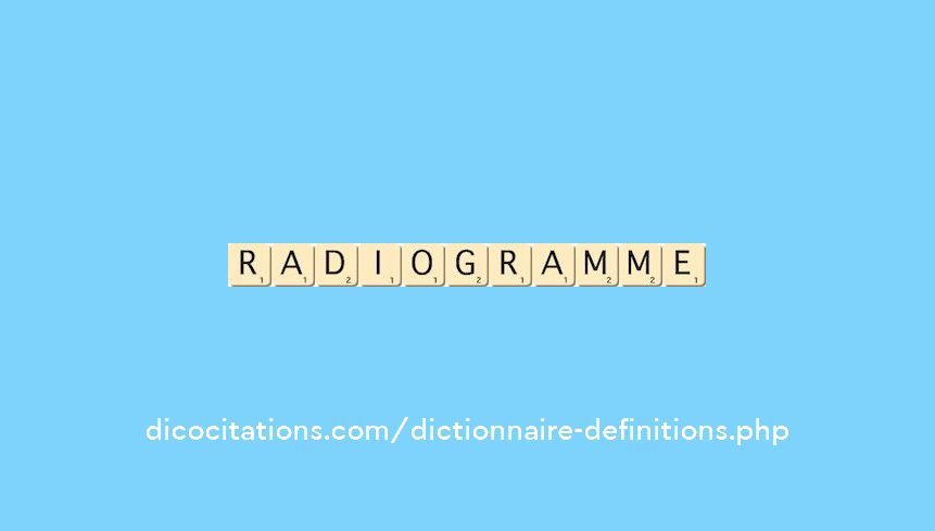 radiogramme radiogramme