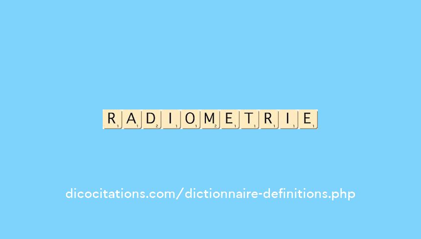radiometrie radiometrie
