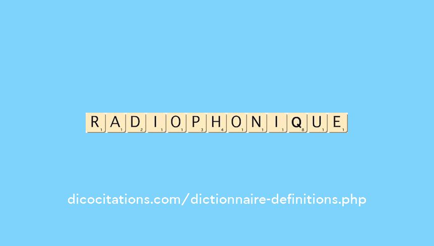 radiophonique radiophonique