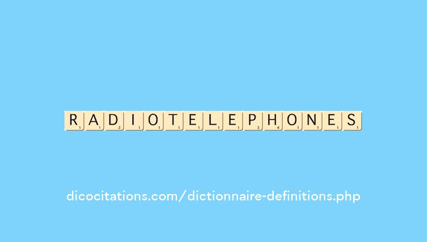radiotelephones radiotelephones