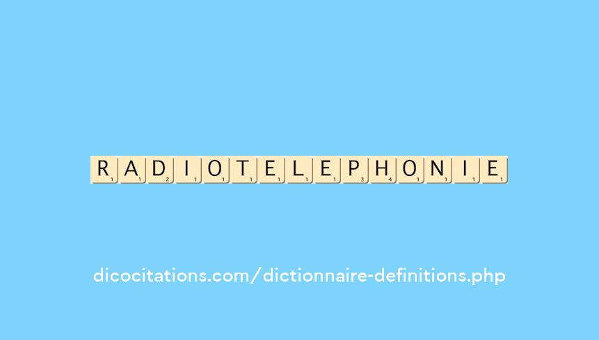 radiotelephonie radiotelephonie