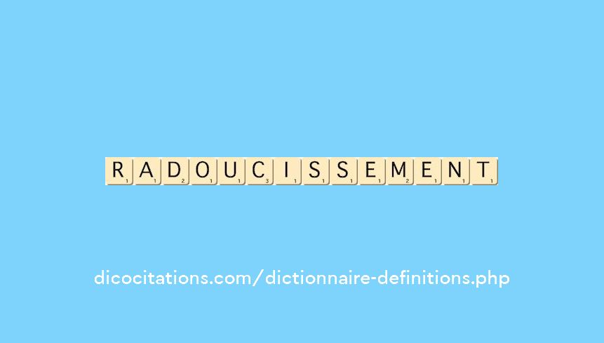 radoucissement radoucissement