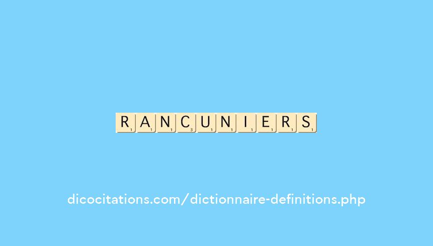 rancuniers rancuniers