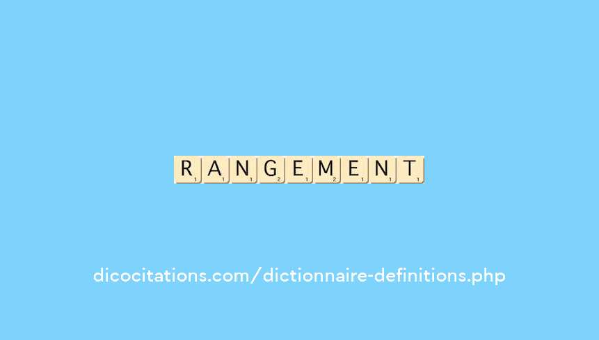 rangement rangement
