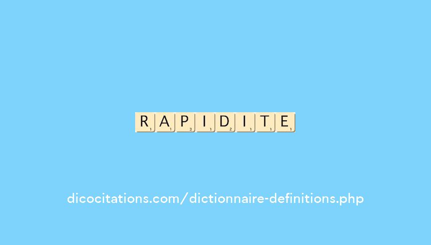 rapidite rapidite