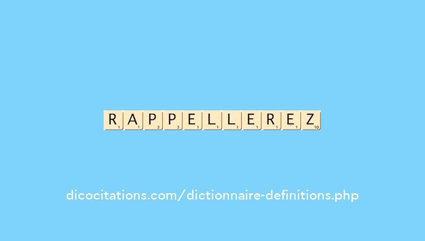 rappellerez