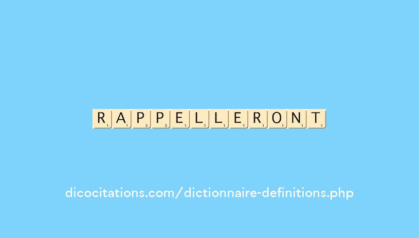 rappelleront rappelleront