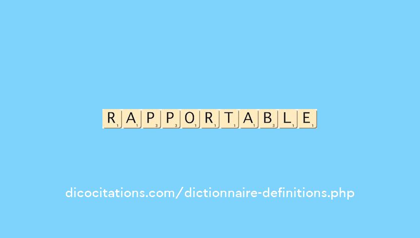 rapportable
