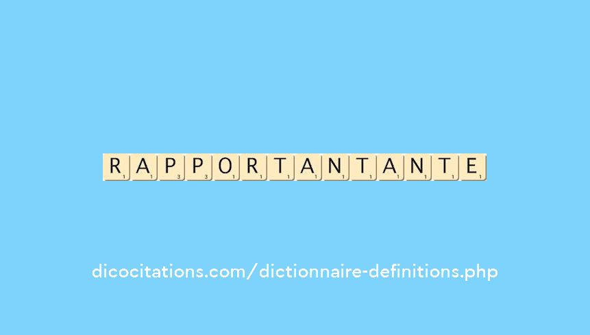 rapportant--ante