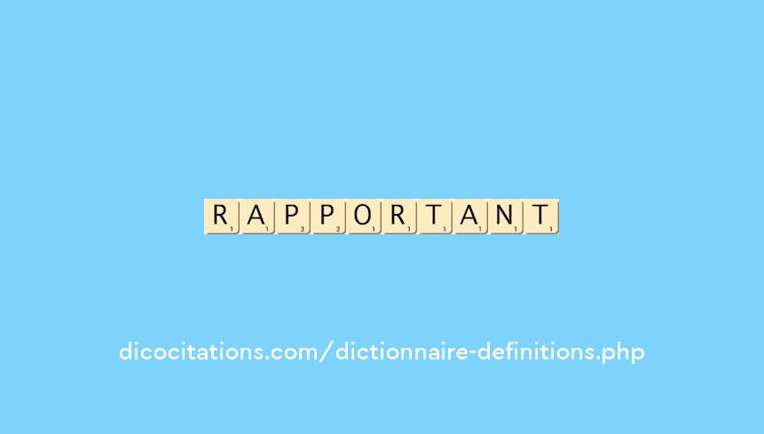 rapportant rapportant
