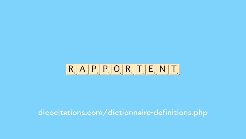 rapportent rapportent